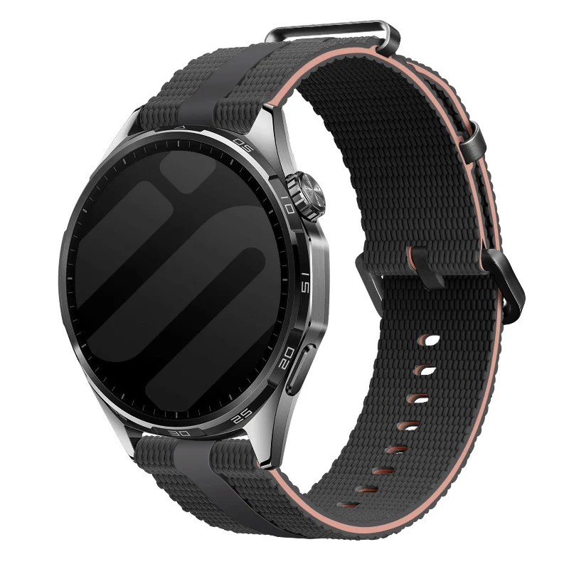 Huawei Watch GT 6 - 41mm Silikon Active Armband (Schwarz/Hellrosa)