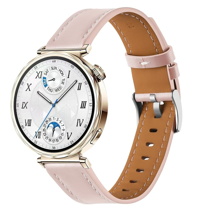 Huawei Watch 6 - 42mm Lederarmband 'One Push' (Hellrosa)