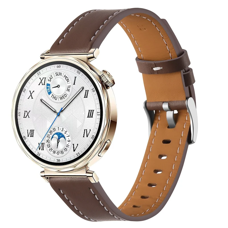 Huawei Watch GT 7 - 41mm Lederarmband 'One Push' (Dunkelbraun)