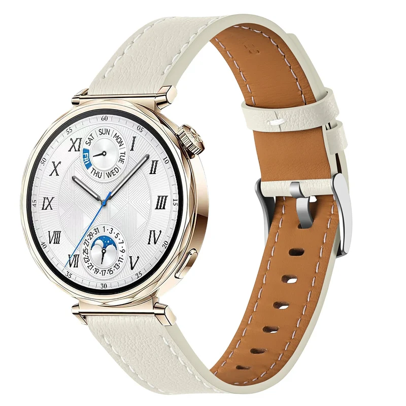 Huawei Watch 6 - 42mm Lederarmband 'One Push' (Beige)
