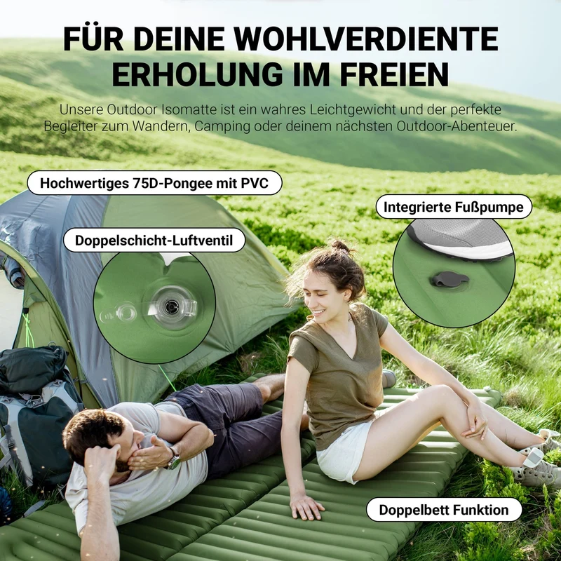 Camping-Set Grün Premium