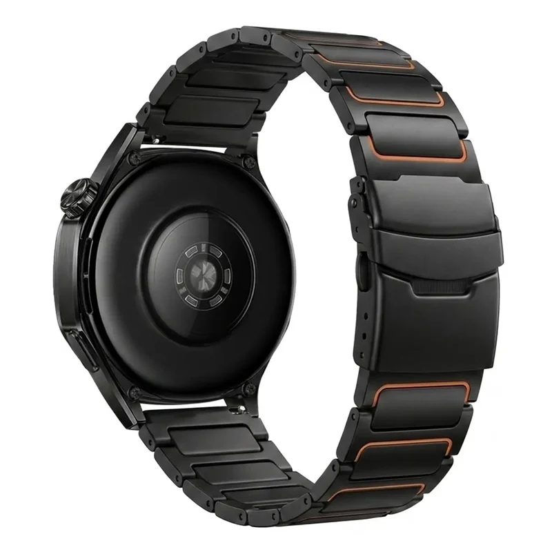 Huawei Watch GT 7 - 46mm Turtle Titanarmband (Schwarz/Orange)
