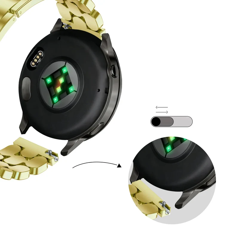 Bandz Huawei Watch 5 - 42mm Stahlarmband 'Oval' (Gold)