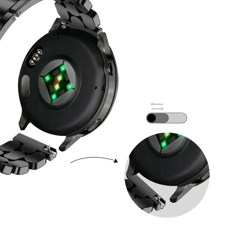 Bandz Xiaomi Watch S4 - 41mm Stahlarmband 'Oval' (Schwarz)