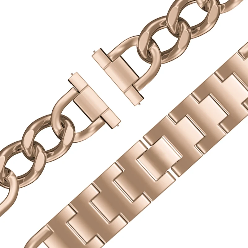 Bandz Huawei Watch GT 4 - 41mm Metallarmband 'Chains' (Roségold)