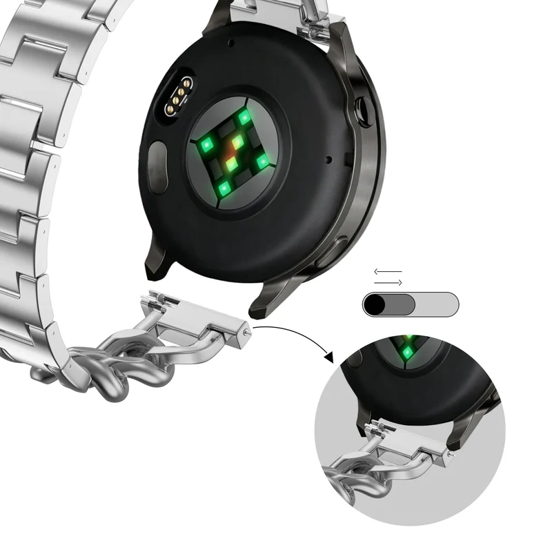 Bandz Huawei Watch GT 5 - 41mm Metallarmband 'Chains' (Silber)