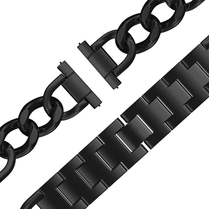 Bandz Huawei Watch GT 5 - 41mm Metallarmband 'Chains' (Schwarz)