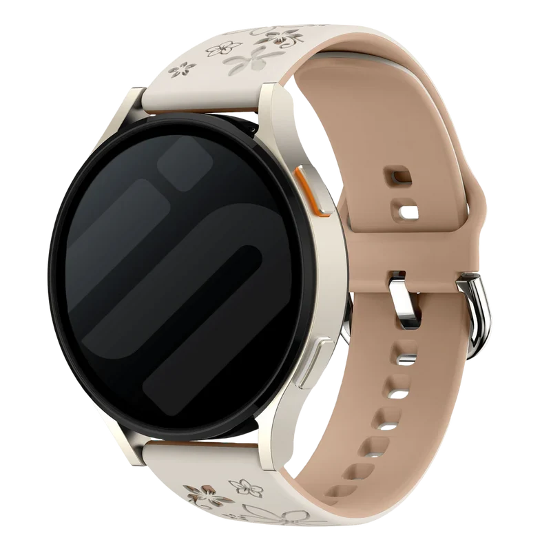 Zenwatch Venice Pro 2 Flower Silikonarmband (Polarstern/Beige)