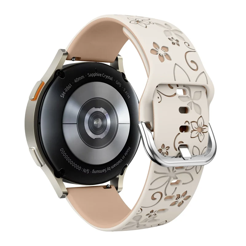Huawei Watch GT 7 - 41mm Flower Silikonarmband (Polarstern/Beige)