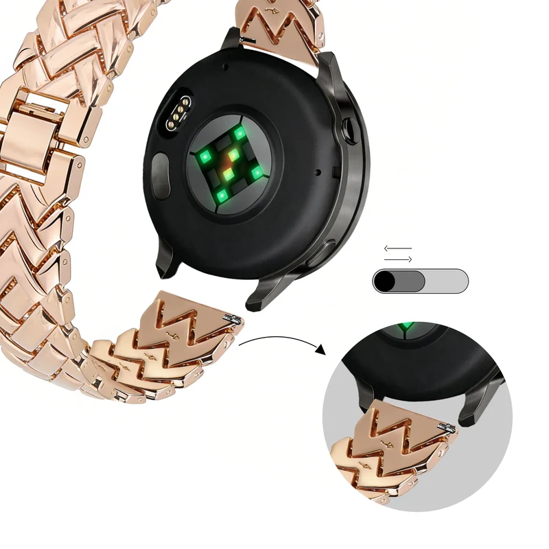 Bandz Huawei Watch GT 7 - 41mm Metallarmband 'V-Type' (Roségold)