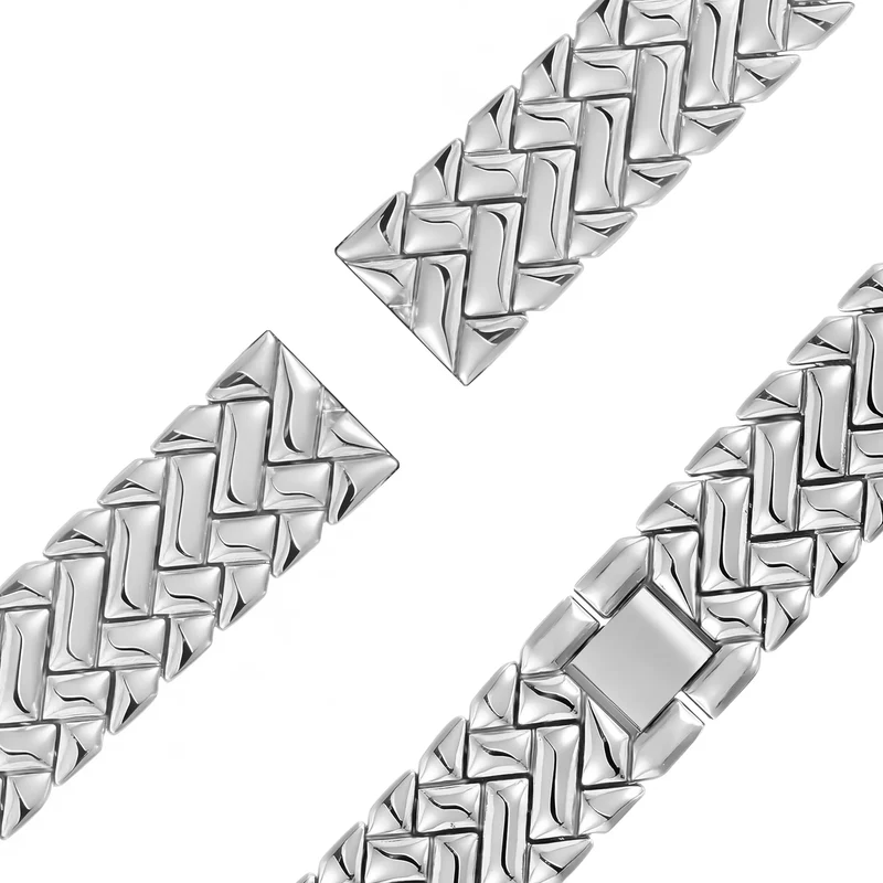 Bandz Zenwatch Venice Pro Metallarmband 'V-Type' (Silber)