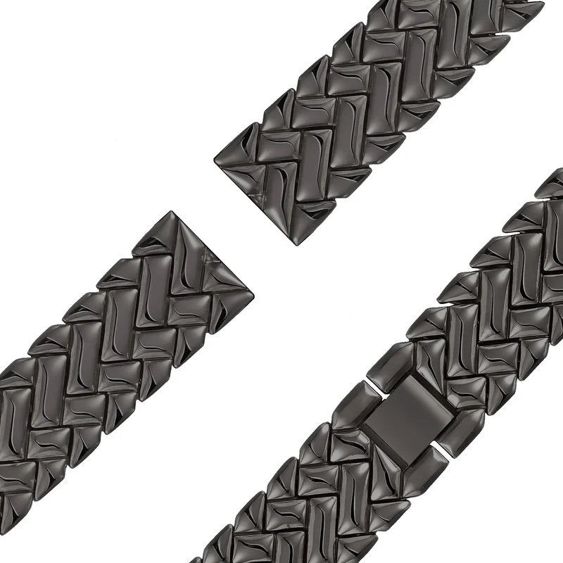 Bandz Zenwatch Venice Pro Metallarmband 'V-Type' (Schwarz)