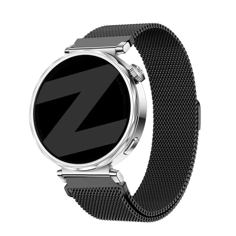 Bandz Zenwatch Venice Pro 2 Milanese Armband 'Easy Fit' (Schwarz)