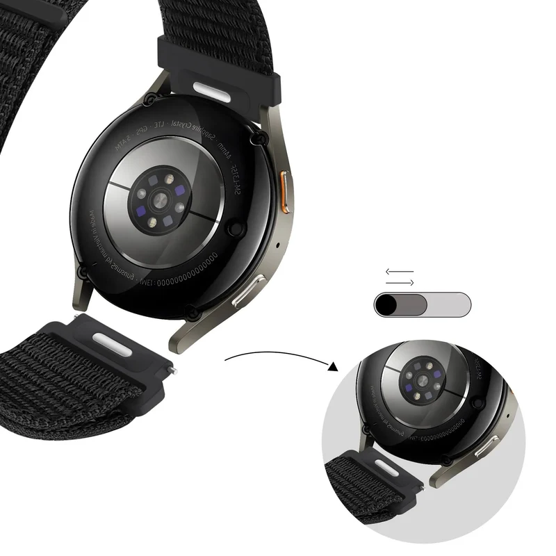 Bandz Huawei Watch GT 7 - 41mm Nylonarmband 'Easy Fit' (Schwarz)