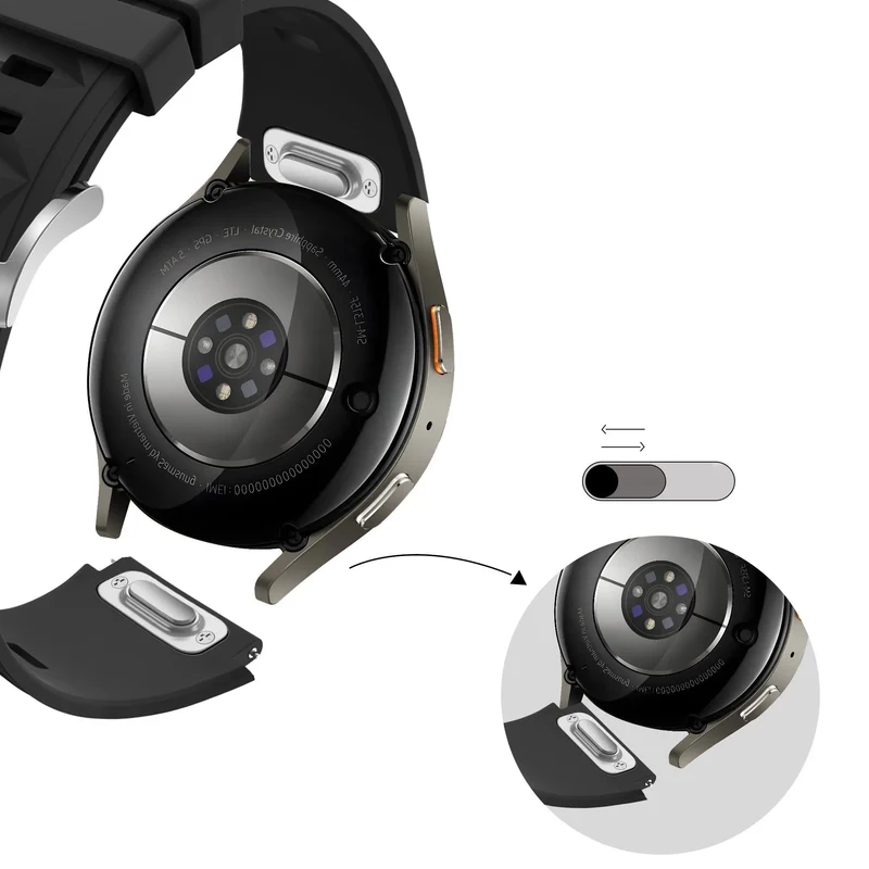 Bandz Huawei Watch GT 7 - 41mm Silikonarmband 'Easy Fit' (Schwarz)