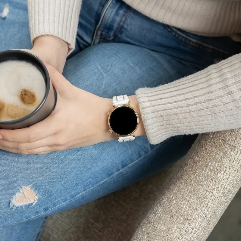 Huawei Watch GT 7 - 41mm Keramikarmband (Weiß/Gold)
