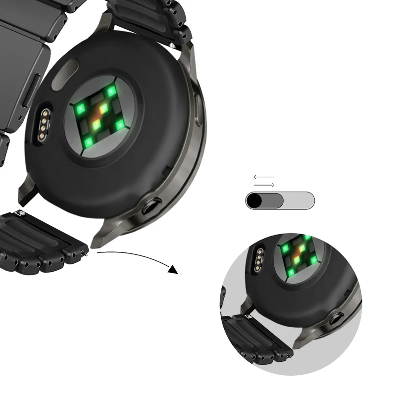 Bandz Suunto Race Titanarmband 'Hybrid' (Schwarz)