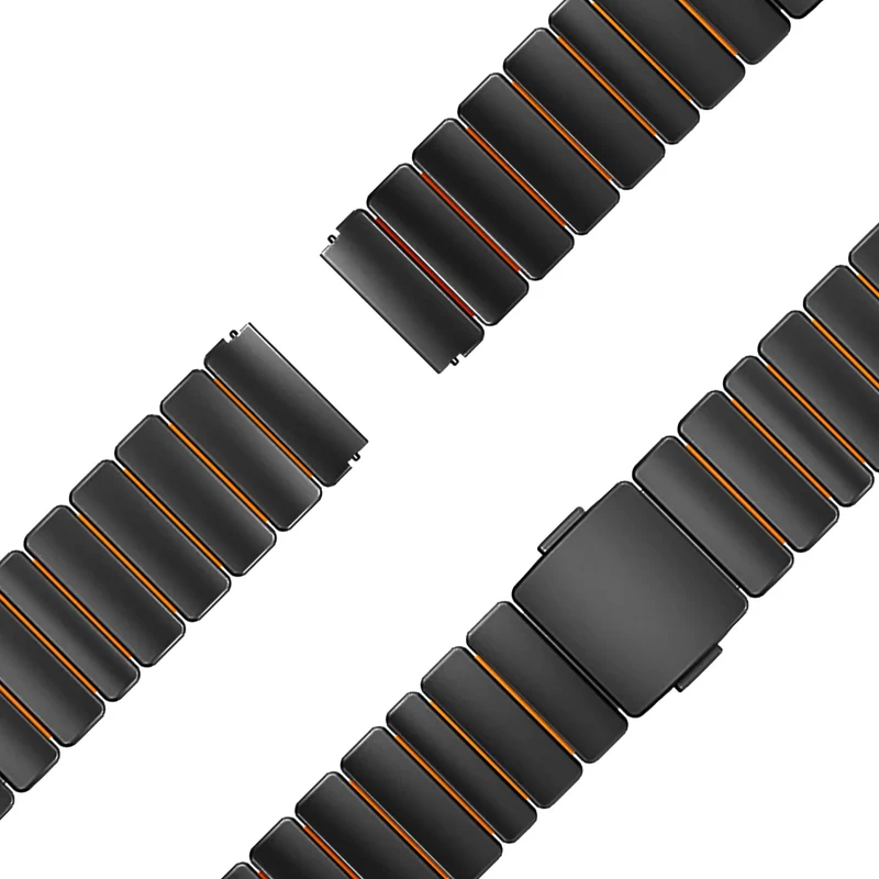 Bandz Amazfit GTR 4 Titanarmband 'Hybrid' (Schwarz/Orange)