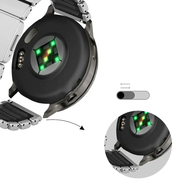 Bandz OnePlus Watch Titanarmband 'Hybrid' (Titan/Schwarz)