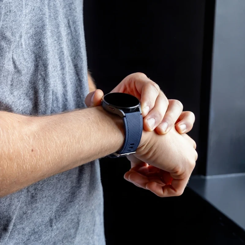 OnePlus Watch 4 - 47mm Twill Silikonarmband (Dunkelblau)