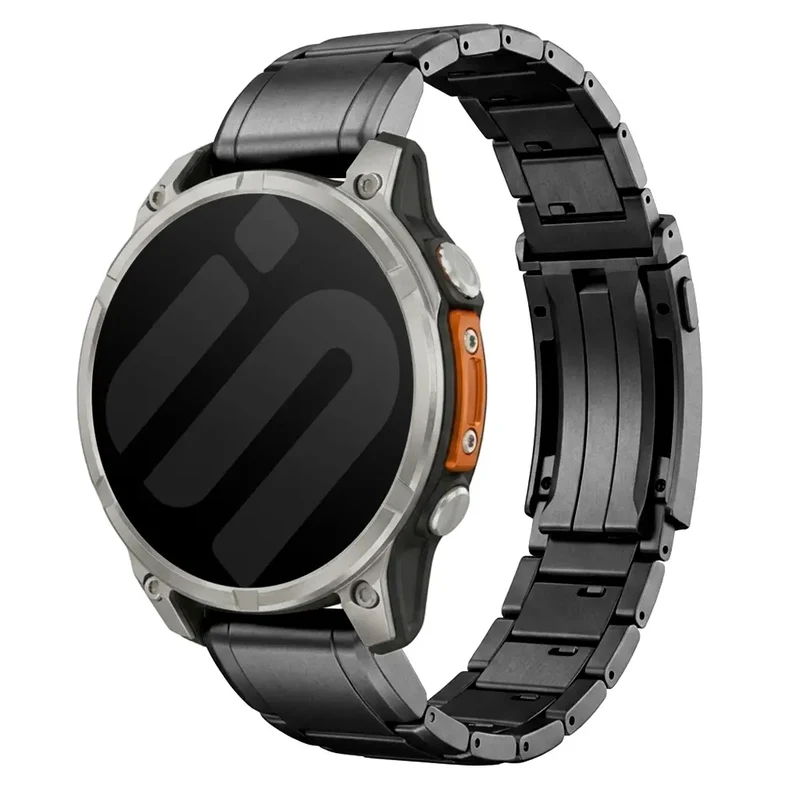 Garmin Forerunner 965 Verstellbares Titanarmband (Schwarz)