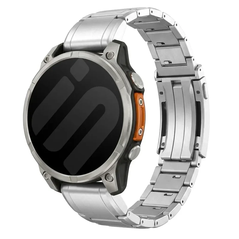 Garmin Forerunner 965 Verstellbares Titanarmband (Silber)