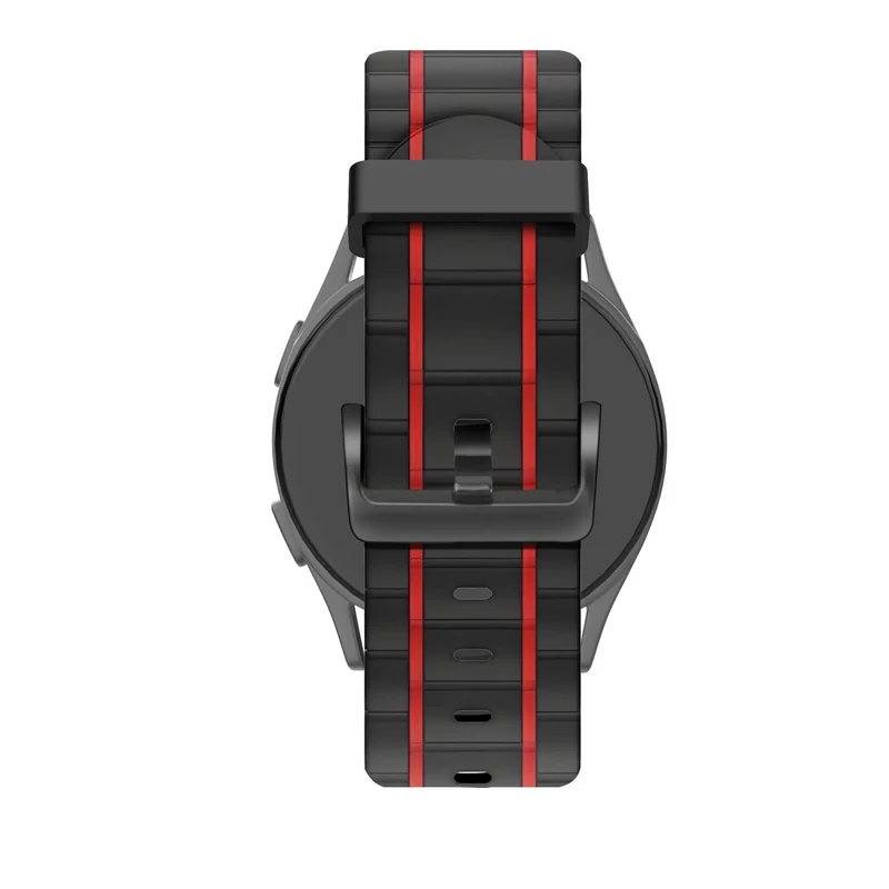 Bandz Huawei Watch GT 7 Pro Gestreiftes Sportarmband (Schwarz/Rot)
