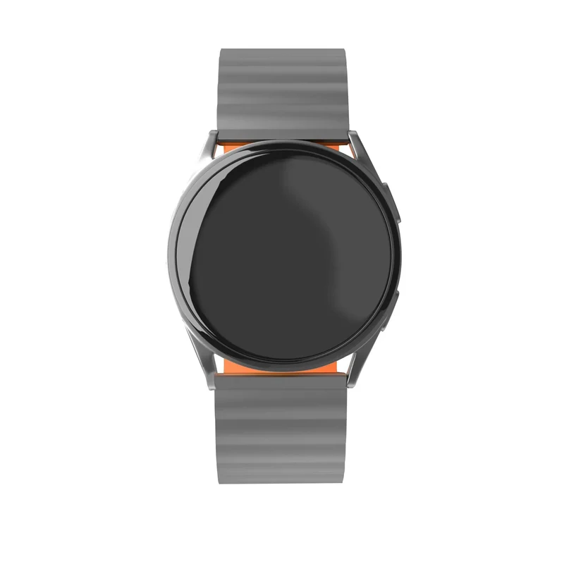 Huawei Watch GT 7 - 46mm Magnetisches Silikonarmband (Grau/Orange)