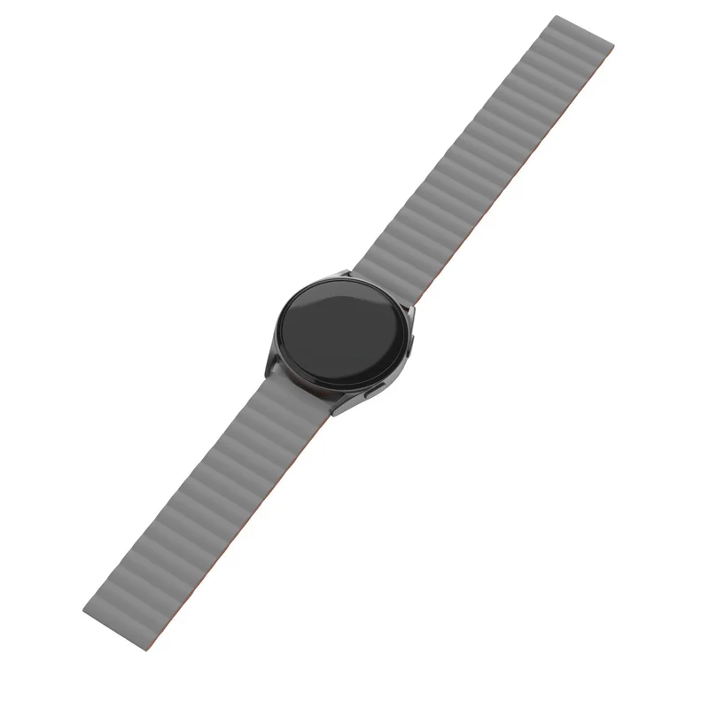 Huawei Watch GT 7 - 46mm Magnetisches Silikonarmband (Grau/Orange)