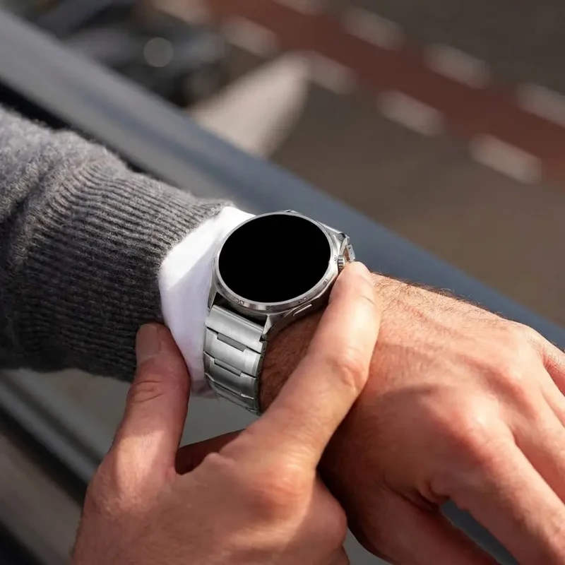 Huawei Watch GT 7 Pro 'One Push' Stahl-Hybridarmband (Titan/Grau)