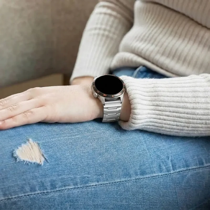 Huawei Watch GT 7 Pro 'One Push' Stahl-Hybridarmband (Titan/Grau)