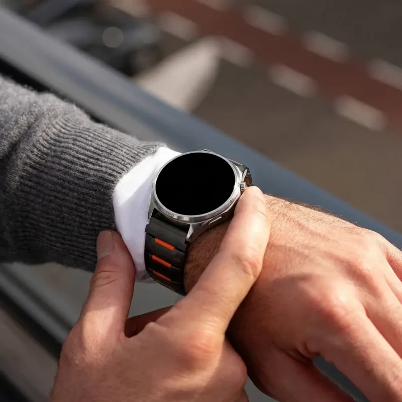 Xiaomi Watch 2 'One Push' Stahl-Hybridarmband (Schwarz/Orange)