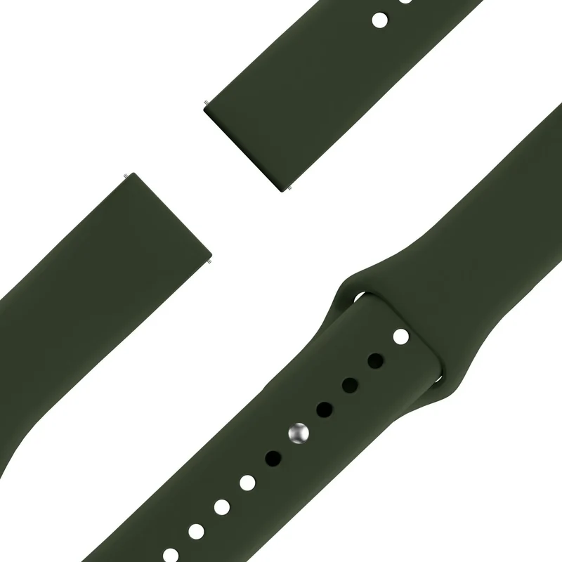 Bandz Huawei Watch 6 - 46mm Sportarmband 'Deluxe' (Olivgrün)