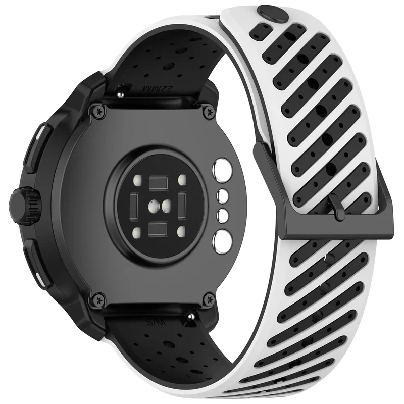 Huawei Watch GT 7 Pro Gestreiftes Silikonarmband (Weiß/Schwarz)
