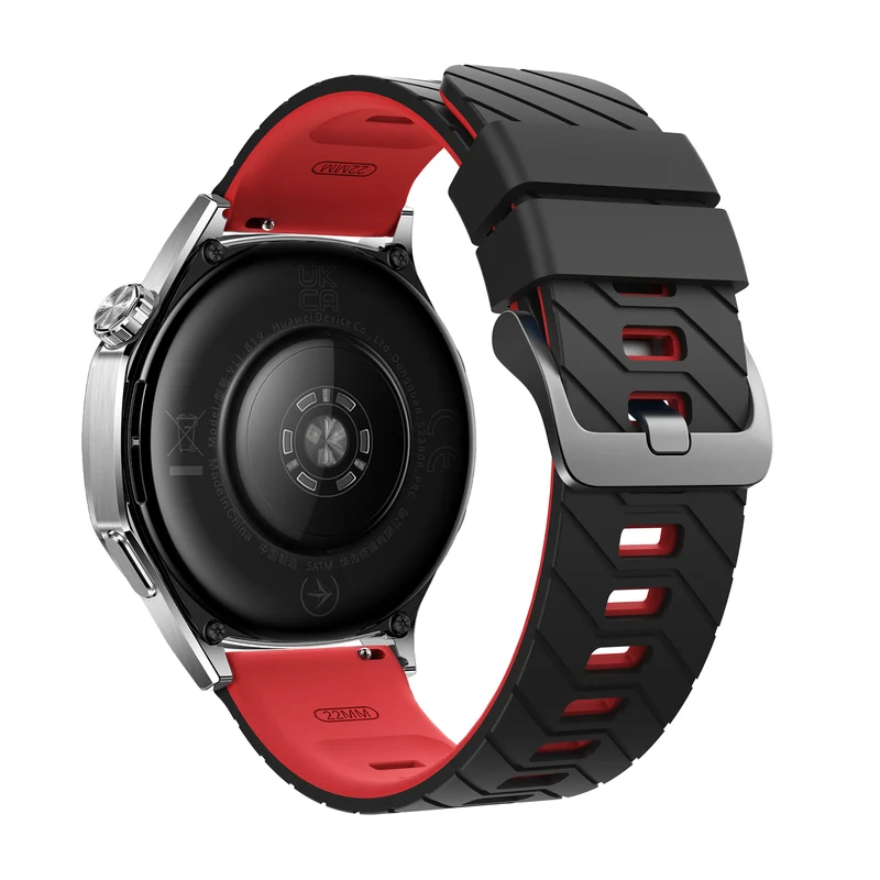 Huawei Watch 6 - 46mm Twill Sportarmband (Schwarz/Rot)