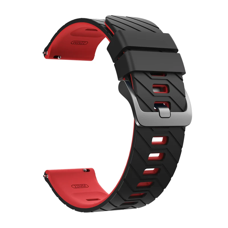 Huawei Watch 6 - 46mm Twill Sportarmband (Schwarz/Rot)