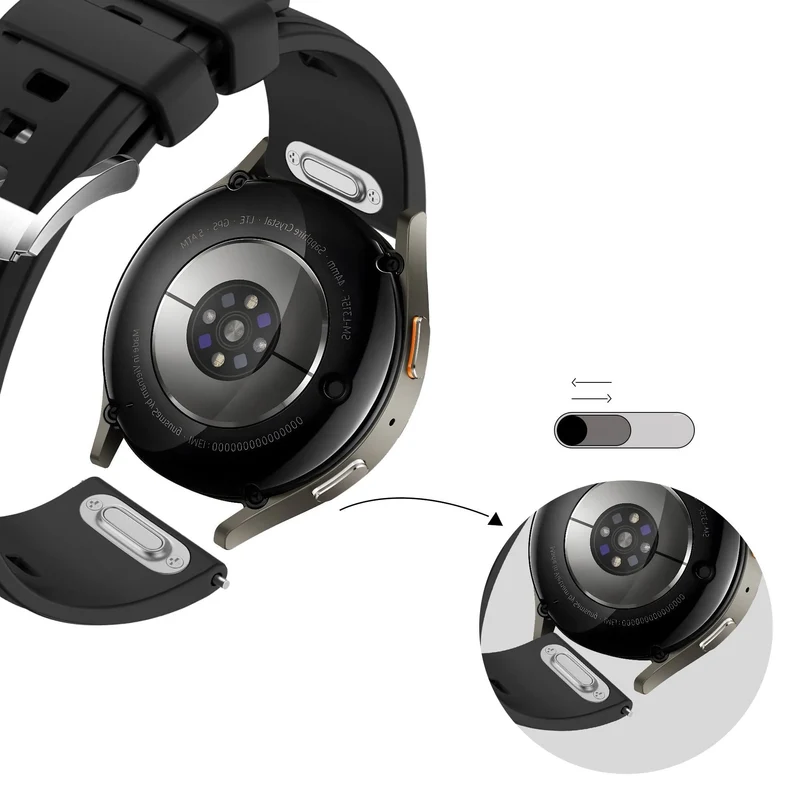 Bandz Huawei Watch GT 7 Pro Silikonarmband 'Easy Fit' (Schwarz)