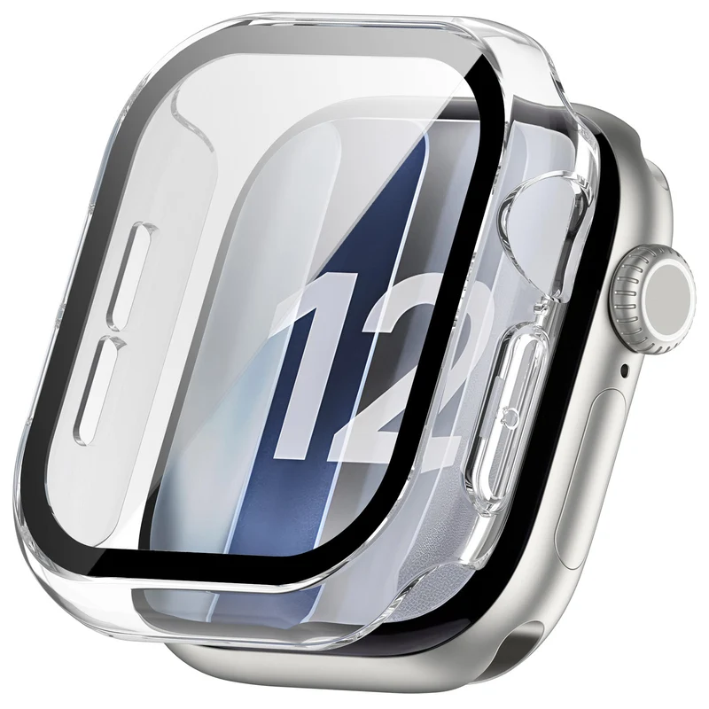 Apple Watch 12 - 46mm Hartschalenhülle mit Glas (Transparent)