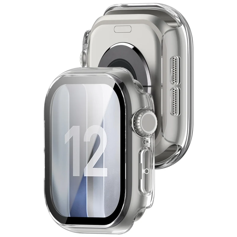 Apple Watch 12 - 46mm Hartschalenhülle mit Glas (Transparent)