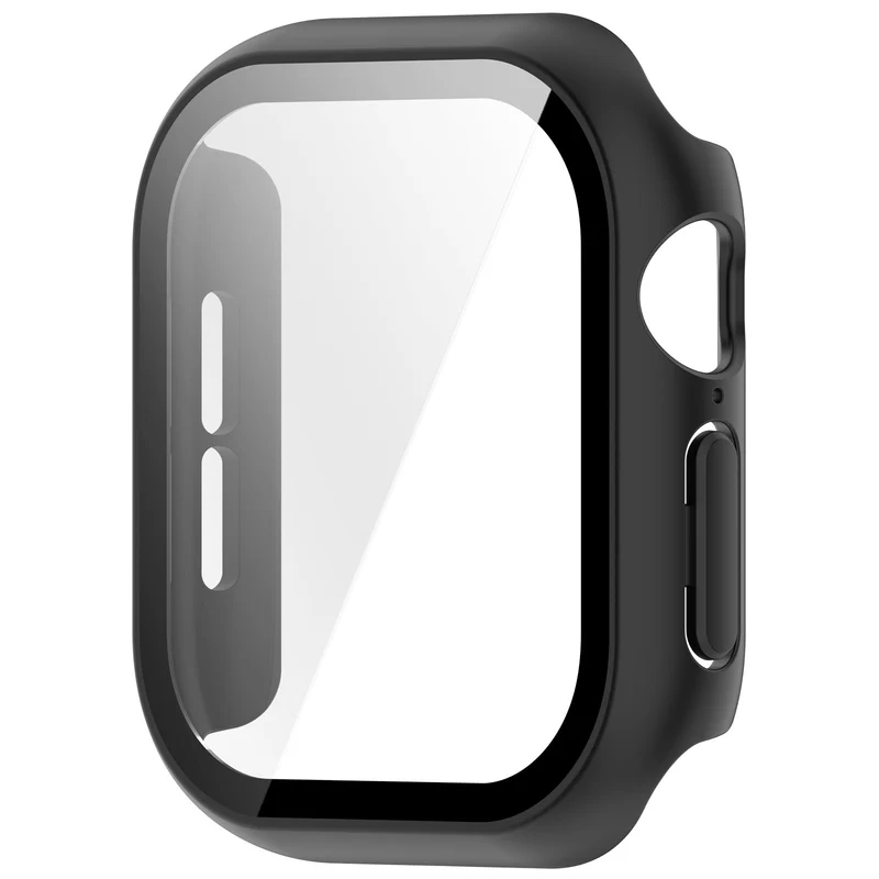 Apple Watch 12 - 46mm Hartschalenhülle mit Glas (Schwarz)