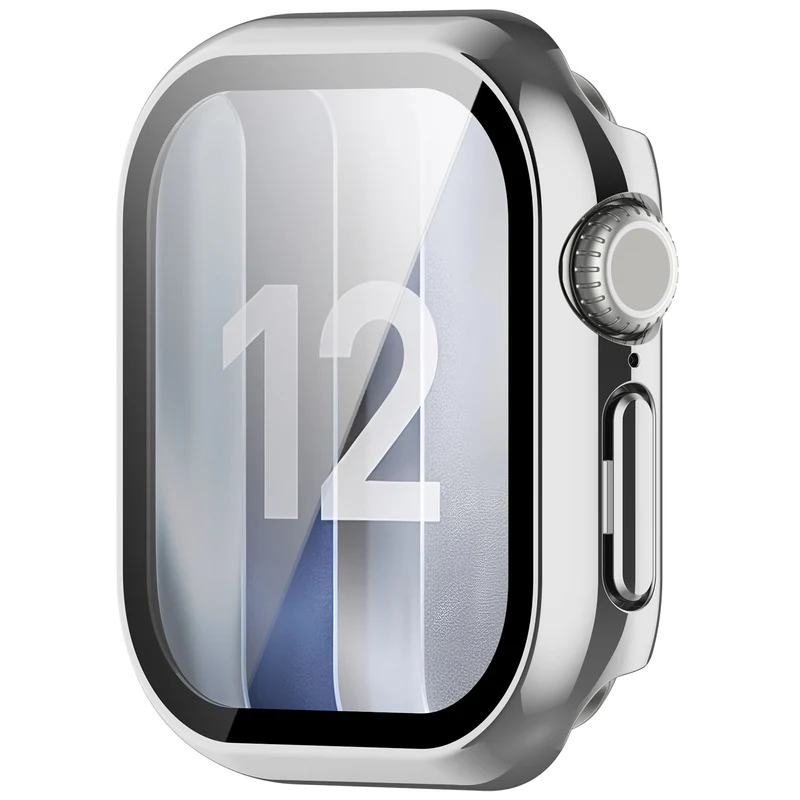 Apple Watch 12 - 42mm Hartschalenetui mit Glas (Silber)