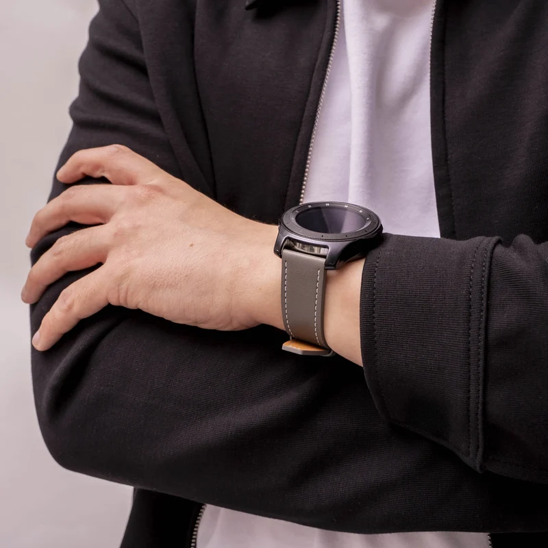 Huawei Watch GT 7 Pro Lederarmband 'One Push' (Grau)