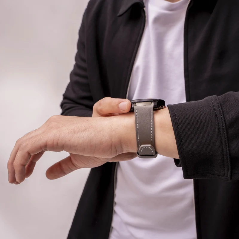 Huawei Watch GT 7 Pro Lederarmband 'One Push' (Grau)