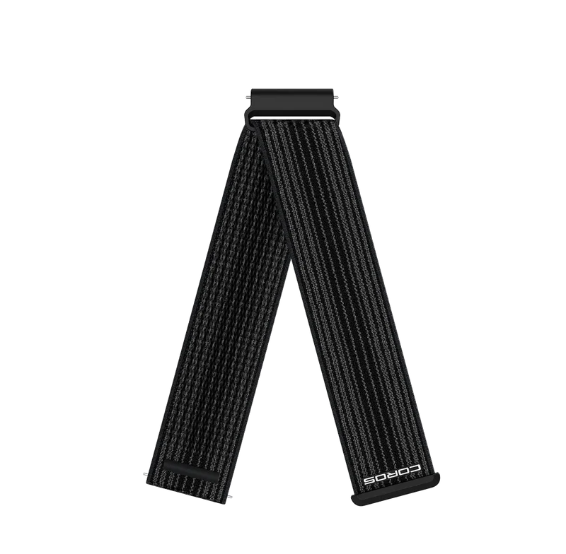 Coros Ersatzarmband, 22mm Nylon, schwarz gestreift