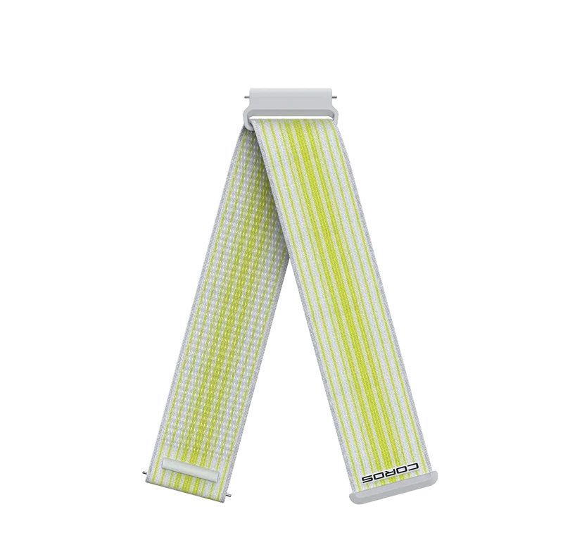 Coros Ersatzarmband, 22mm Nylon, weiss gestreift