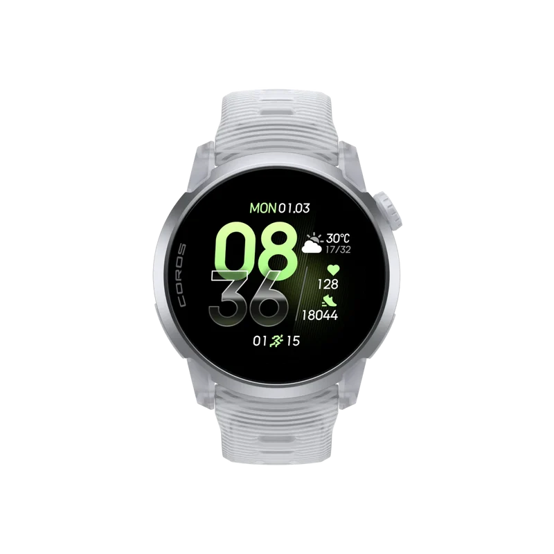 Coros Sportuhr Pace 4, Silikonarmband, Cloud White