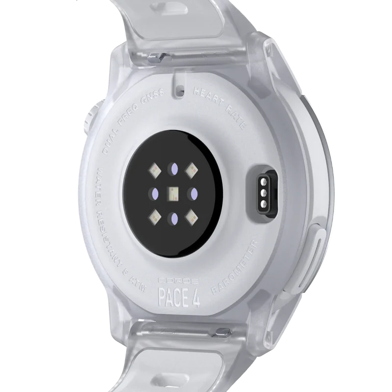 Coros Sportuhr Pace 4, Silikonarmband, Cloud White