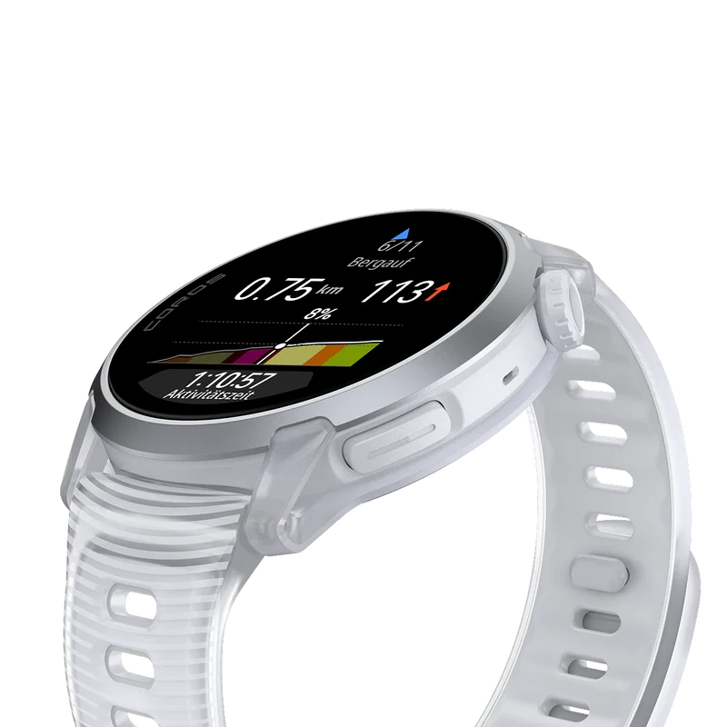 Coros Sportuhr Pace 4, Silikonarmband, Cloud White