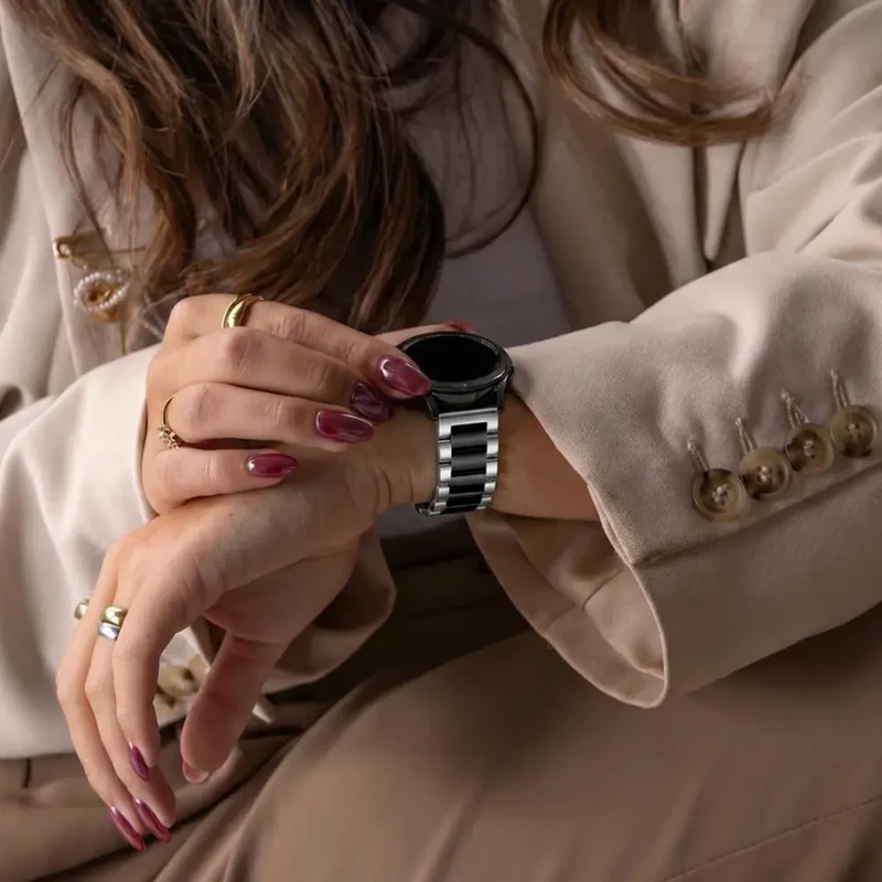 Huawei Watch GT 7 - 46mm Stahlarmband (Silber/Schwarz)