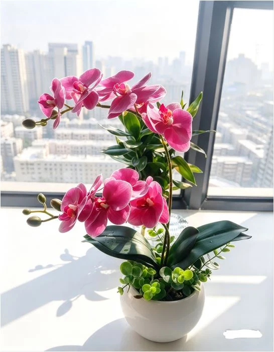 Realistische künstliche Orchideen Dekoration